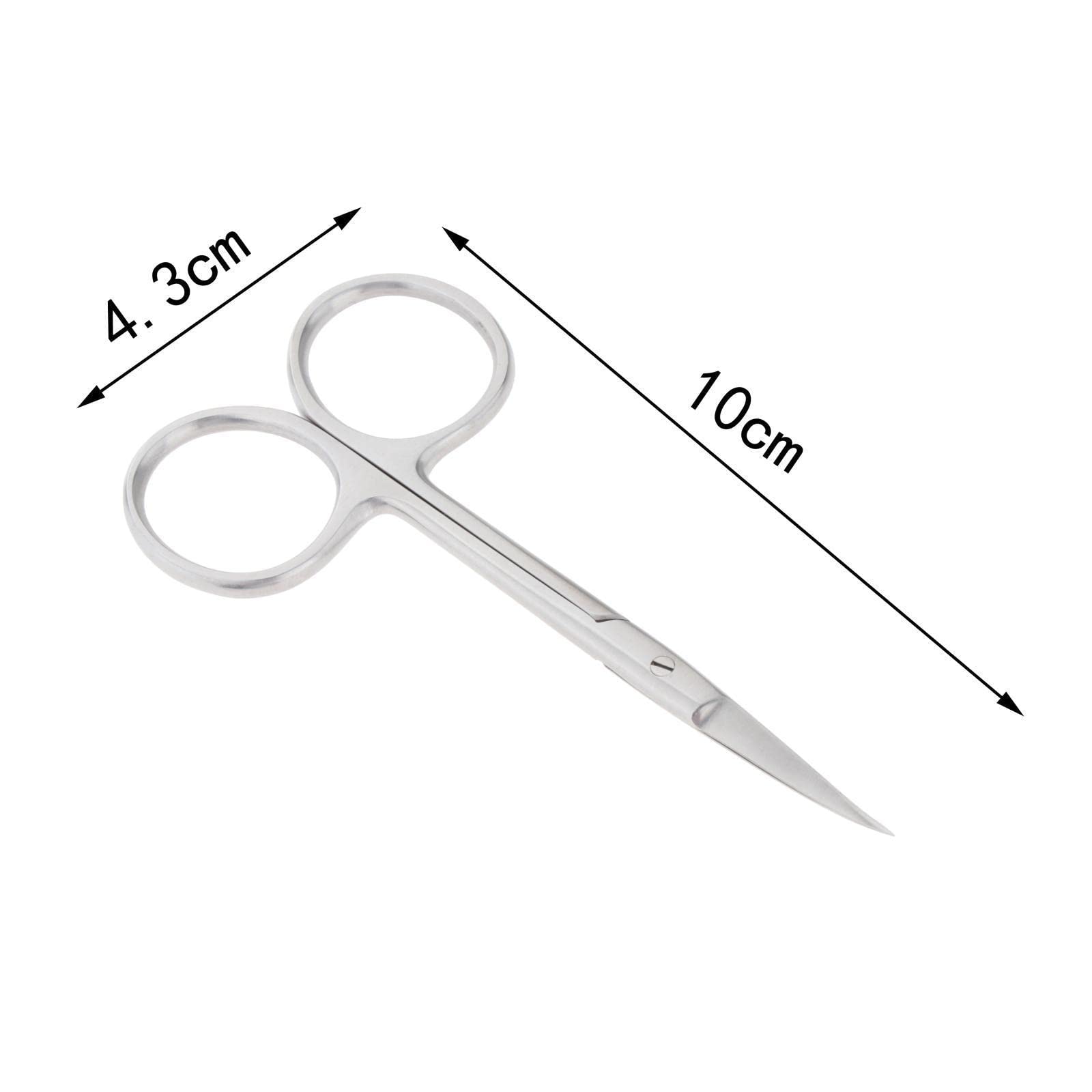 Juego de 5 tijeras para cutículas, portátiles, duraderas, curvadas, para el cuidado de uñas, vello facial, cejas, tipo 1