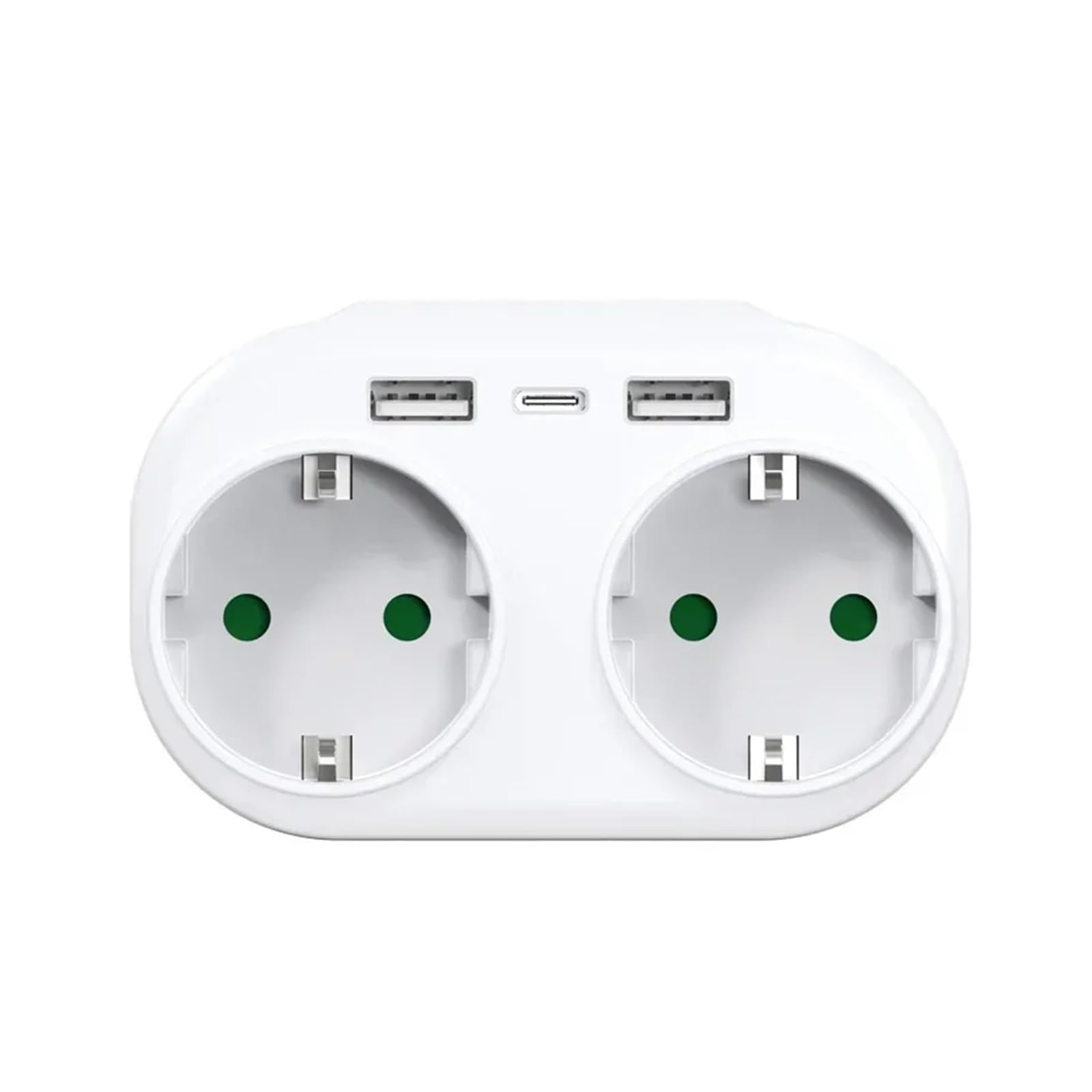 Adaptadores de Enchufe Regleta de enchufes con Tomas de CA y CA, Puertos de Carga, Adaptador de Corriente de Pared, Toma de Corriente de extensión for el hogar y la Oficina(3pcs)