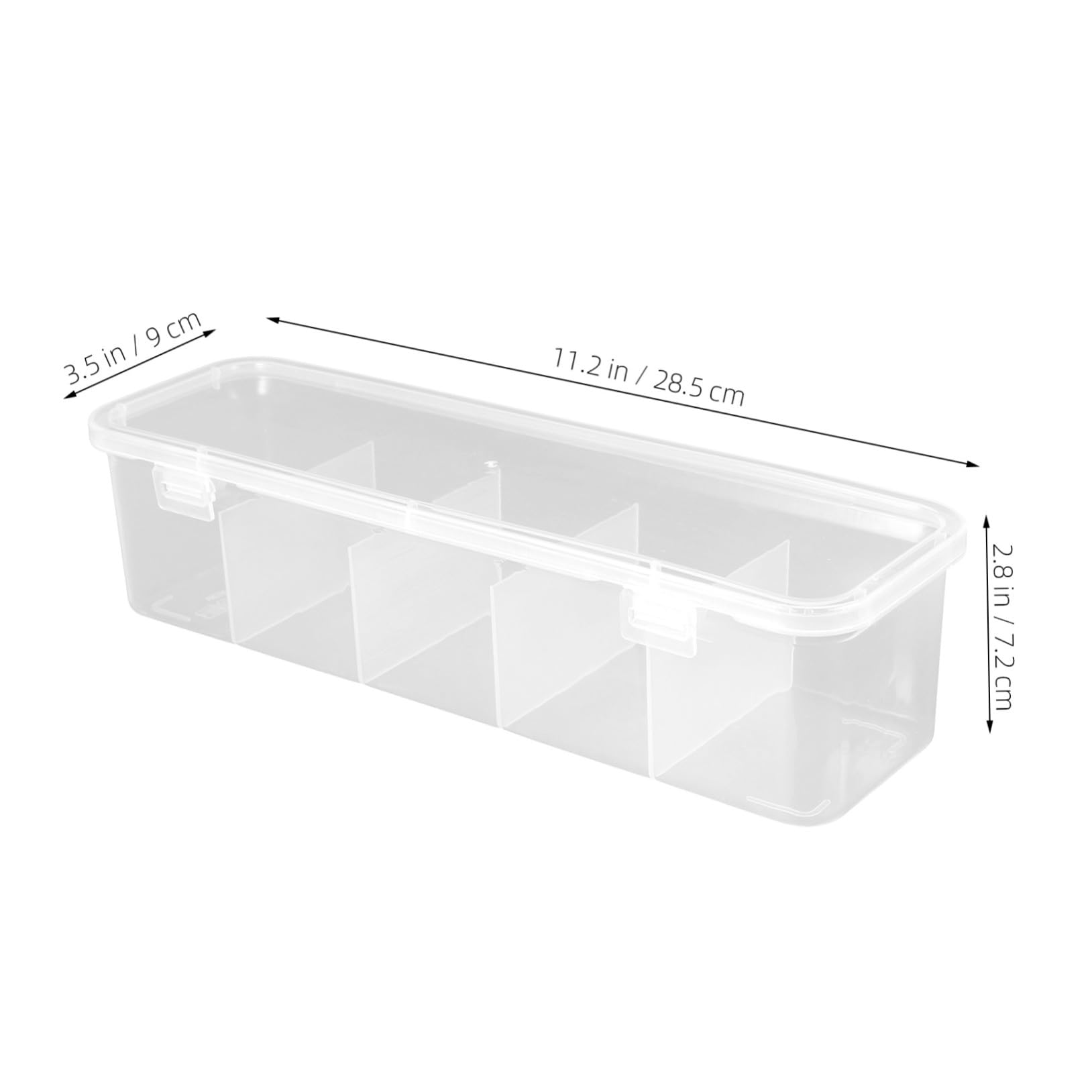 Healeved 15 Piezas Caja Organizadora Transparente Compartimentos con Tapa para Accesorios de Cabello Almacenamiento Compacto para Gomas Clips y Cables Organizador Multiusos Práctico y