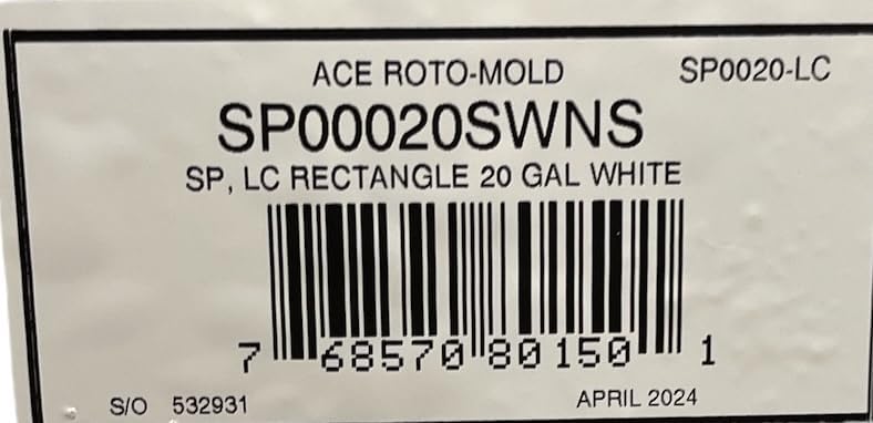 Close-up of the product label for Den Hartog Ace Roto-Mold SP0020-LC