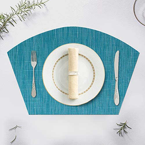 Tapetes redondos de PVC em formato de cunha para mesa redonda decorativa jogo de mesa para mesa de j