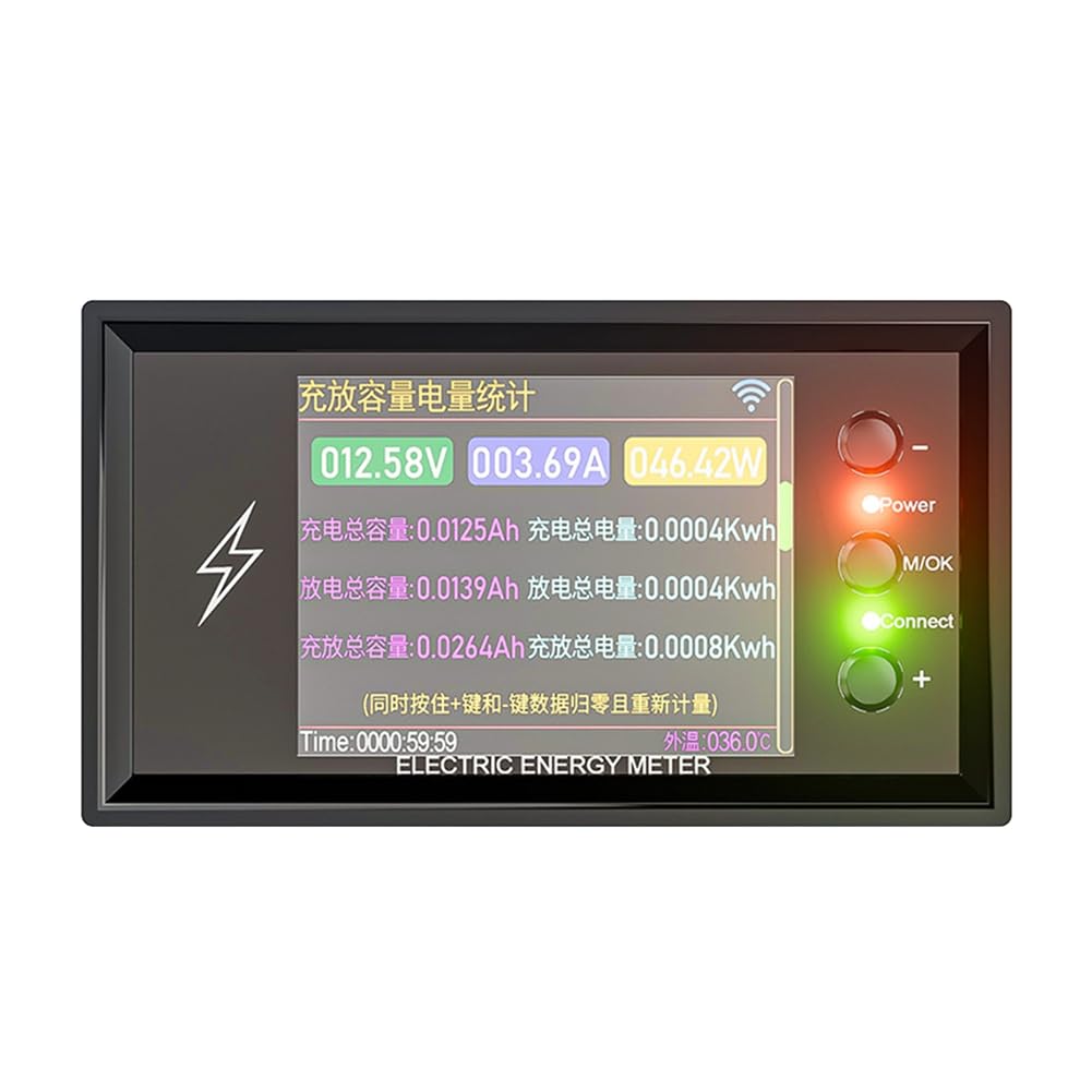 CW20 420V DC Voltage Current Power Coulomb Meter WiFi Tuya Smart Digital Lithium Battery Capacity Detection Tester 200A