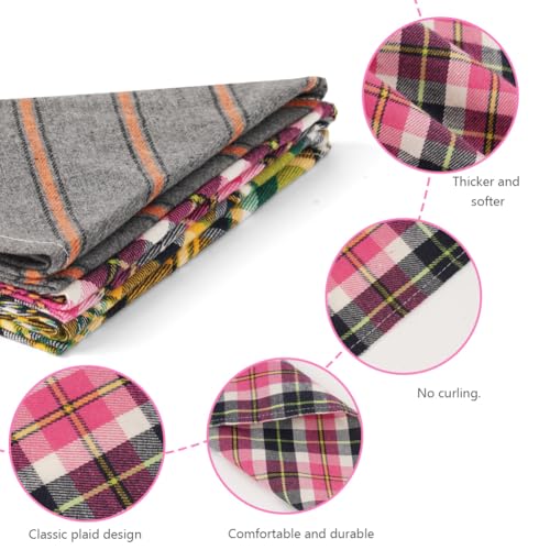 Aomig Bandana Hund Kopftücher Hunde Dreiecks Mode Halstuch Hundehalstuch klassisches Plaid Dreieckstuch Waschbare Hundehalstücher Geburtstag Hund für Kleine Mittel Große Hunde Katzen 50x50x70cm (Rot)