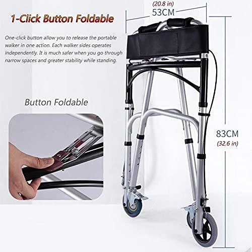 Déambulateur pour petite taille réglable avec frein pour éviter les chutes - 2