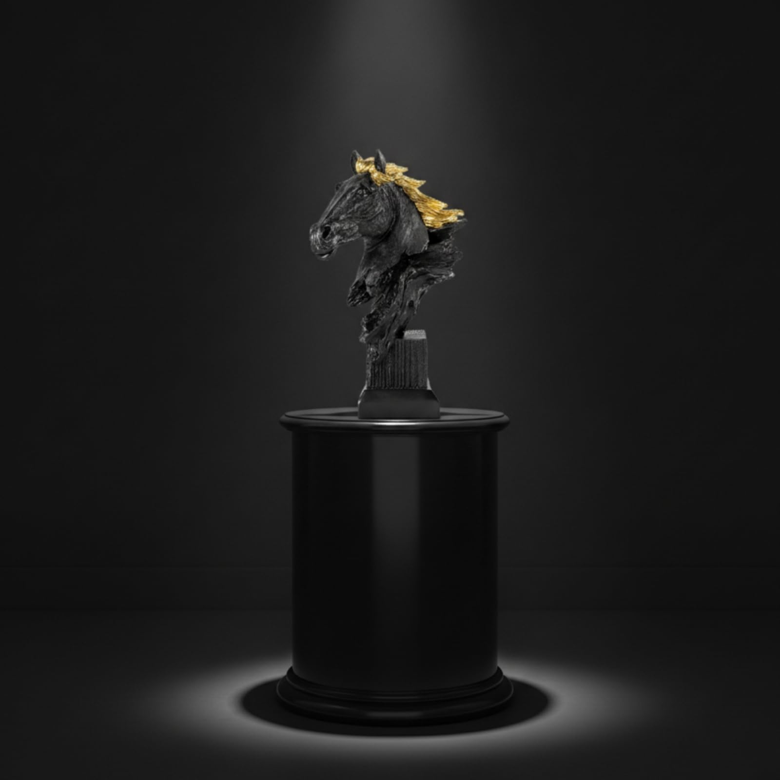 Figura corativa Caballo con Diseño Artístico y Base Estable Resina Sintética para Estante Escritorio Repisa Acuado para Amantes Animales Coleccionistas