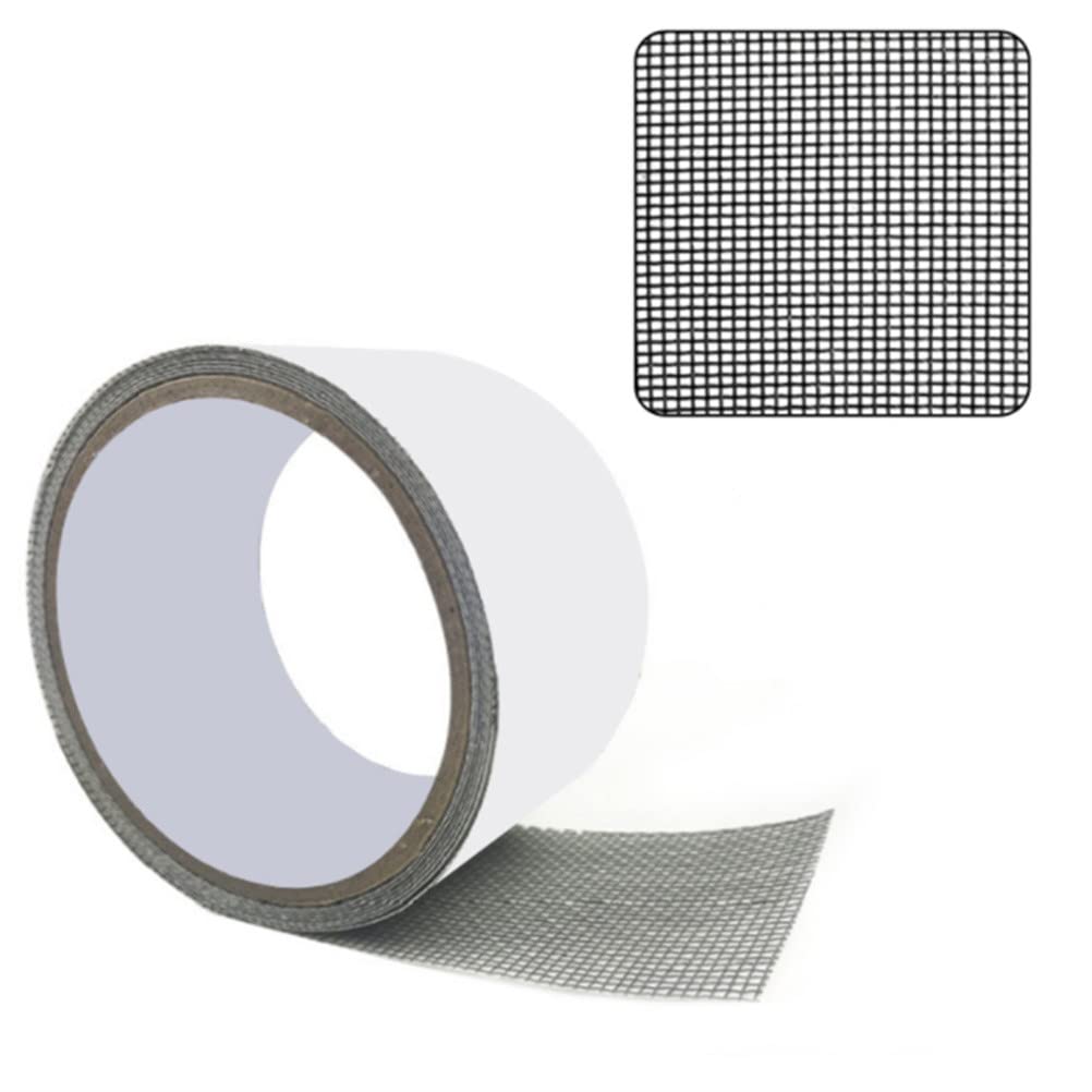 Screen Repair Tape Mosquito Net Repair Tape Self Adhesive Screen Fiberglass Mesh Patch Repair Waterproof Screen Patch Repair for Window and Door Screen Repair Anti-Mosquito (Black)