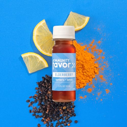 Favor Elderberry Immunity Shot - Natural Wellness Shots with Turmeric and Lemon - Drink for and Immunity Boost, Vitamins & Nutrients, & Daily Wellness - 12 Pack (2oz Each) - Image 3
