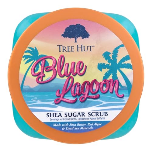 Image of Tree Hut Blue Lagoon Shea Sugar Scrub, Exfoliating, Hydrating & Moisturizing Body Scrub with Shea Butter & Nourishing Essential Oils, Smooth & Soften Skin, 18 oz