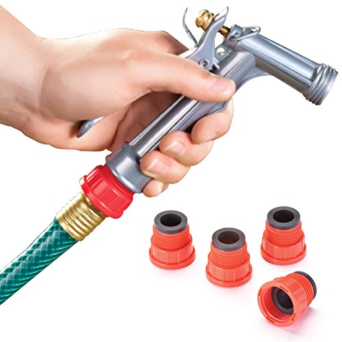 Collections Etc Specially-Designed Hose Connector Leak Ender Creates a Leak-Free Connection for Your Old Hose - Set of 4