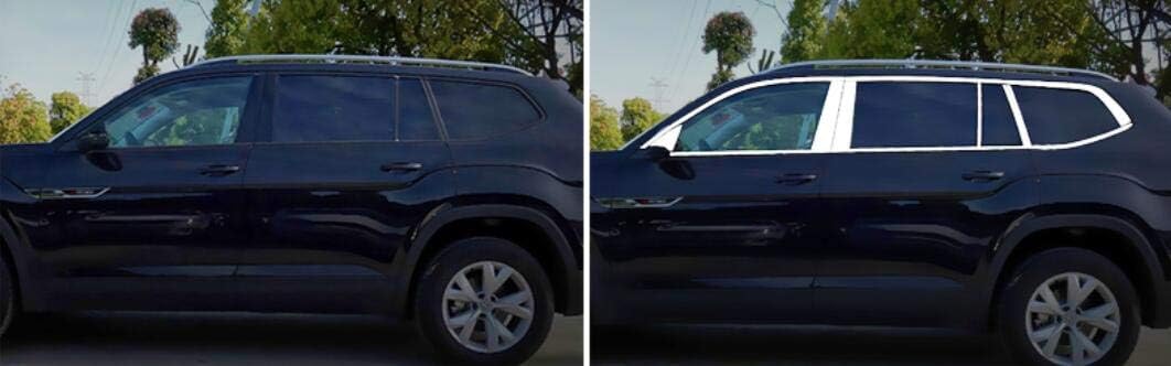 10pcs Stainless Steel Chrome Window Pillar Post Trim Decor Trim Window Molding Cover Trim for VW Atlas 2018 2019 2020 2021 2022 2023