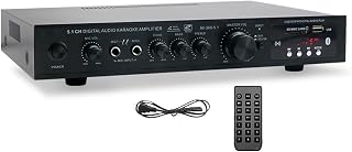 パワーアンプ オーディオアンプ bluetooth 110V 定格電力200W+200W 周波数応答範囲20Hz～20kHz 33*22*5cm リモコン付き