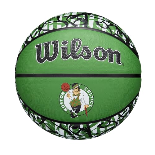WILSON NBA Team Graffiti Basketball - Boston Celtics Size 7-29.5