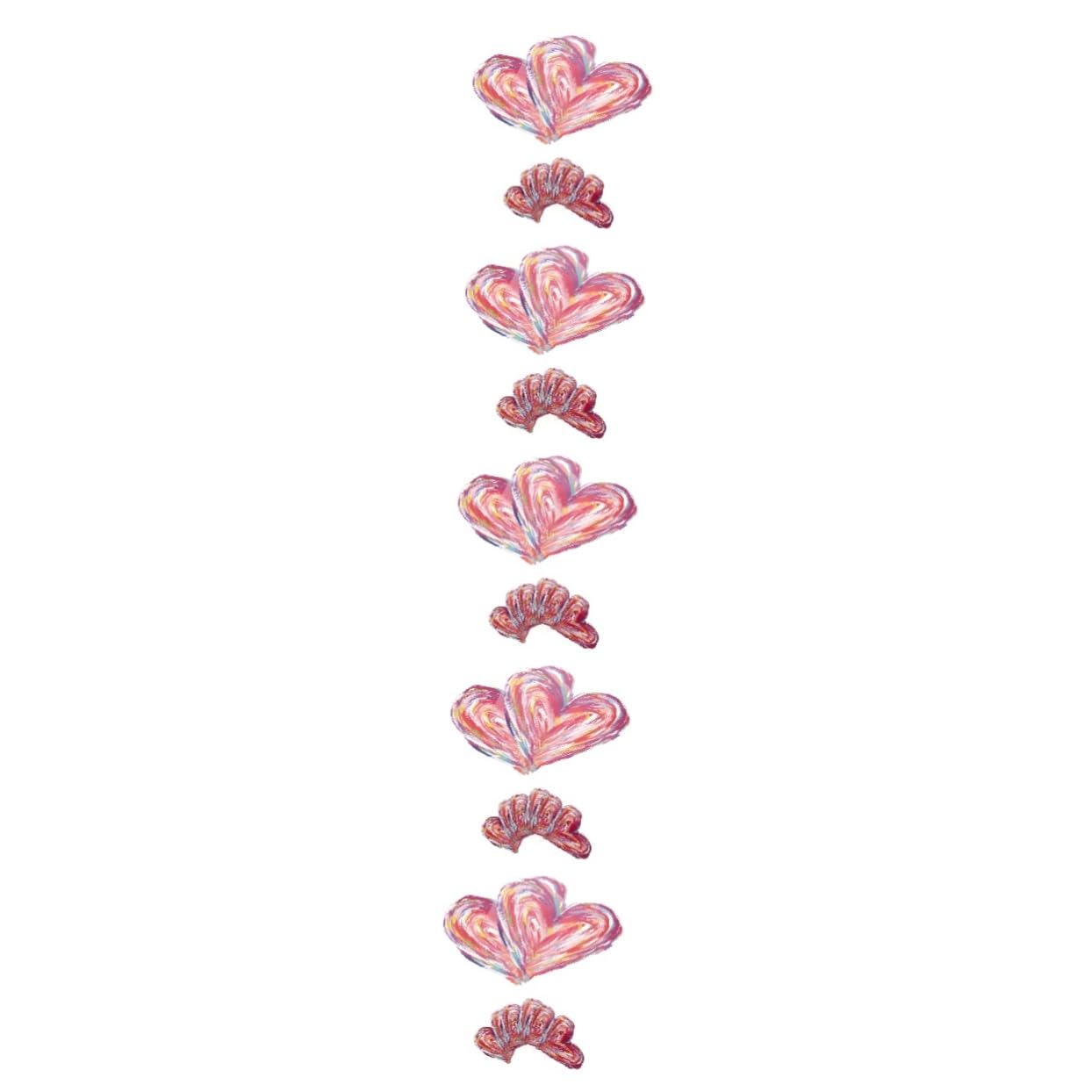 Operitacx 30fogli Toppe Termoadesive Forma di Cuore da Adesivi per Abbigliamento Shirt Jeans e Borse Facile Applicazione Stiro Materiale Sicuro e Resistente per Riparazioni e Decorazioni