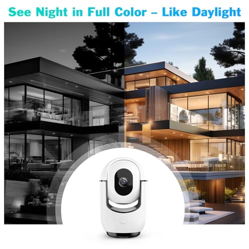 2K Indoor Security Camera for Home – 360° Pan/Tilt WiFi CCTV with Night Vision, Motion Detection, Pet Camera, Baby Monitor, 2-Way Audio, Remote App View, Works with Cloud & SD Card - Image 5