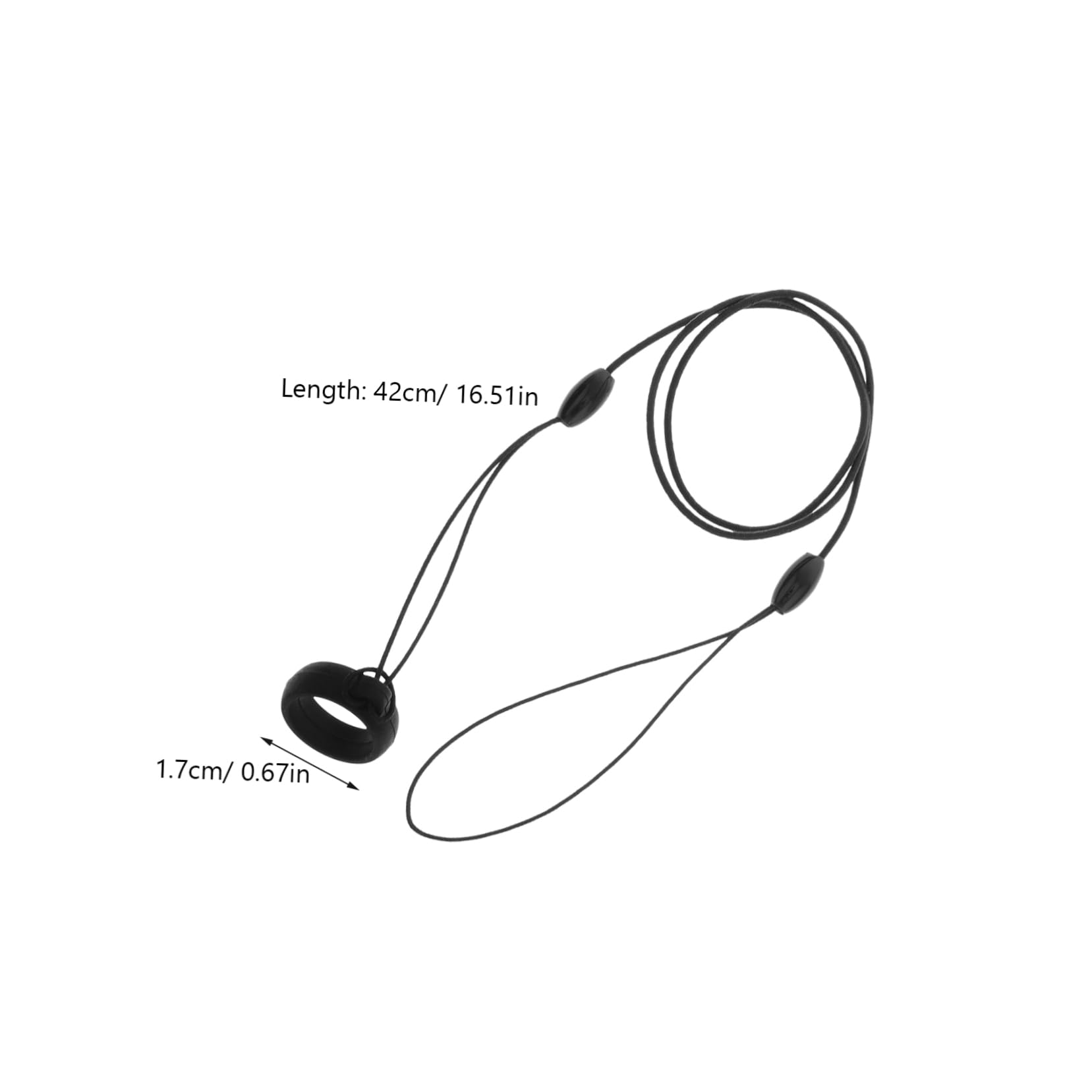 KALLORY Silicone Ring Gel Pen Holder Elastic Lanyard Stretch Rope Anti-Lost for Secure Writing Accessory