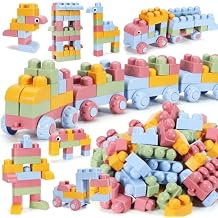 Mega Blocks for Toddlers 1-3 Big Soft Building Blocks 78 Pcs Large Construction Stacking Block Toys Toddler Building Sets Improve Imagination Creativity Hands-on Ability