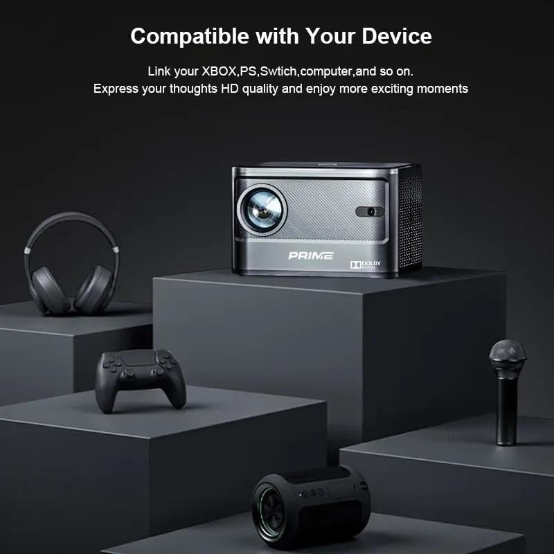 Image of X Series X2-PRO 4K Smart Projector | Ultra Bright 6500 Lumens, 30000:1 Contrast, Android 9, WiFi 6, Bluetooth 5.1, Dolby Sound, Auto e-Focus & 4D Keystone, Matte Grey
