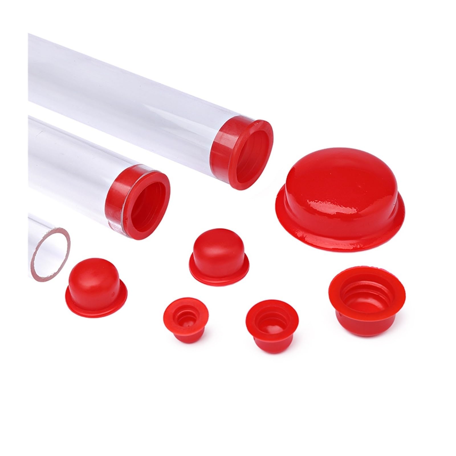 Tuercas de bloqueo de tuercas de perno, caucho suave, tapón, tapón, tapón de silicona, protector de tuerca, orificio roscado, cubierta de tubo redondo (color: 20 piezas, tamaño: DR-7.0) ( Color : 500