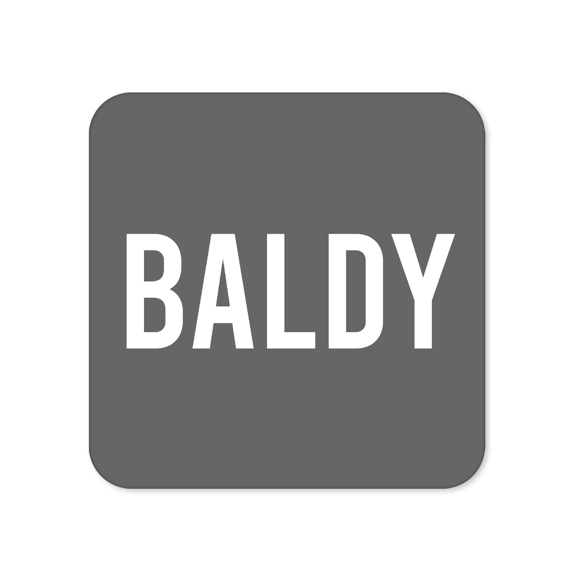 Funny Drinks Coaster | Novelty Office Mug Coasters | Childish Baldy Beer Mat | Sarcastic Home Accessory | Silly Prank Joke Coffee - CC54