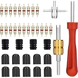 Autoventil Schlüssel,Ventilausdreher,Ventilschlüssel, Reifenventilentferner, Ventil Reparatur Mit Doppel Und Einzelkopf Ventilkern Ventilschlüssel, Autoventil Werkzeugkasten Für Auto Motorrad Fahrrad
