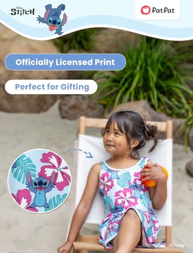 Image of Disney Stitch Princess Frozen Elsa Minnie Mouse Girls Tank Dress Sleeveless A-Line Sundress Summer Beach Clothes 2-9 Years
