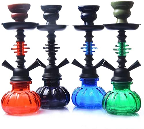 XJHYJS Kreativer Shisha-Haken-Set, Tragbarer Glashukas Set Party Rauchen Mit 2 Schlauchanschluss, Für Familien, Bars… – Bild 6