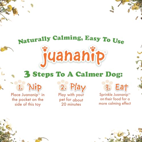 Image of Doggijuana Juananip Refill Jar for Dogs | Naturally Calming Catnip | Organic ground calming catnip for dogs; natural aid for anxiety, storms & travel; grown in USA, refill for toys & beds