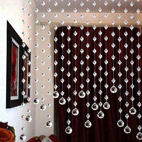 Vikash Light ||10 Strings Acrylic Crystal String Bead Hanging Curtain with Transparent Glass Drops, Decorative Luxury Ready to Hang Home Décor for Parties and Festivals Events - 3 ft (B0CPDGZN34) Amazon Price History, Amazon Price Tracker