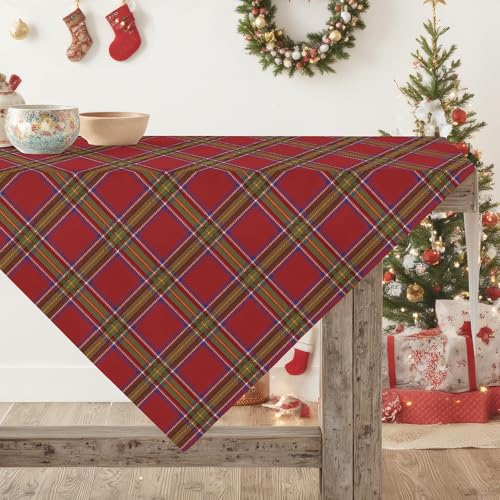 Tischdecke Weihnachten Rot 29 Tischdecke Weihnachten Rot 100x100 Fleckschutz Abwaschbar Tischwäsche...