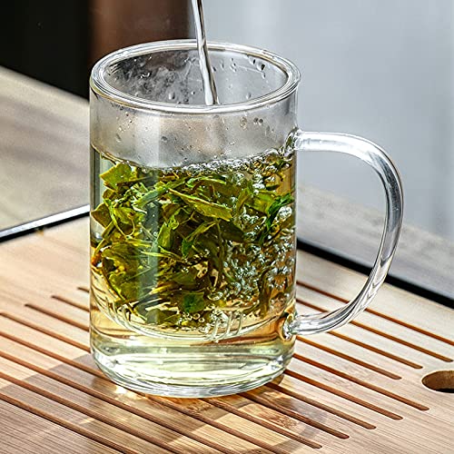Set de 2 vasos de vidrio con tapa 14.5 oz miniatura 5