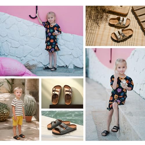 SywzX&xfybz Kid's Summer soft sole Cork Sandals Breathable Casual Children Slippers Outdoor Girls Boys Beach Shoes3