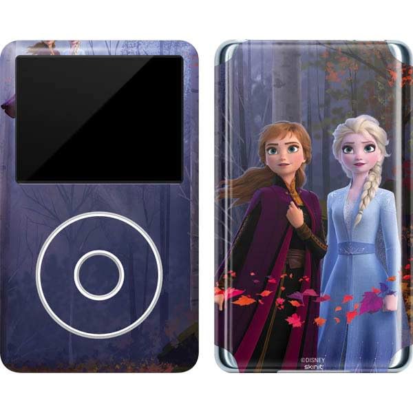 Skinit Decal MP3 Player Skin Compatible with iPod Classic (6th Gen) 80GB - Officially Licensed Disney Frozen II Anna and Elsa Design