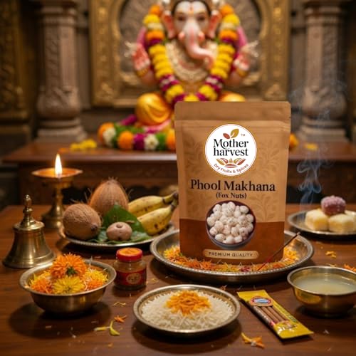 Image of Mother harvest Prasadam Makhana Phool Makhana | Foxnuts, Lotus Puffs | Crunchy Makhana | Healthy Snacking & Fasting - 200gm