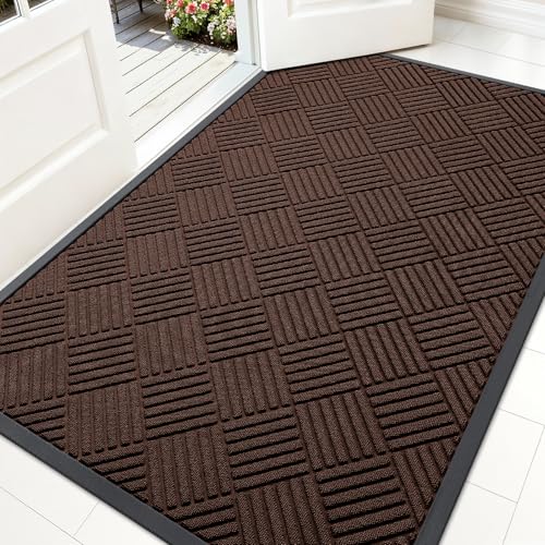 Image of OLANLY Front Door Mat Outside Entrance 59x34, Waterproof Heavy-Duty Doormat