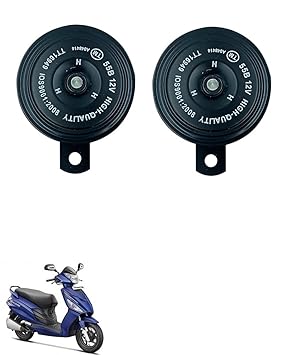 Znee Smart Motorcycle Horn Loud Sound Waterproof 12V 110DB (Set of 2) for Hero Maestro