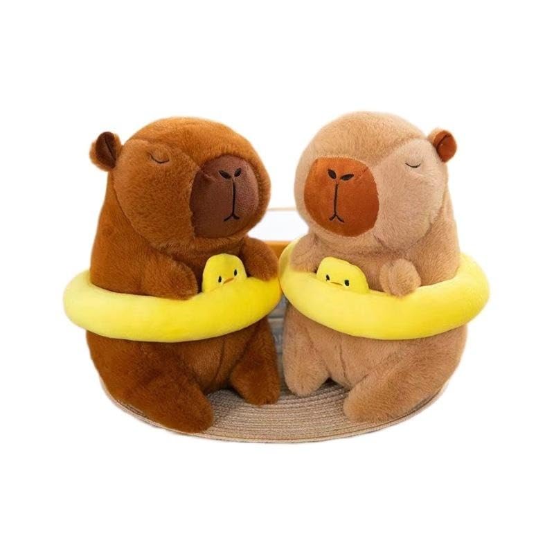Image of Ring Capybara Soft Toy for Kids Stuffed Animal Plush Soft Doll Teddy Bear Gift for Baby Girl Toddlers Girls plushie Plushies Gifts for Girlfriend (24cm)
