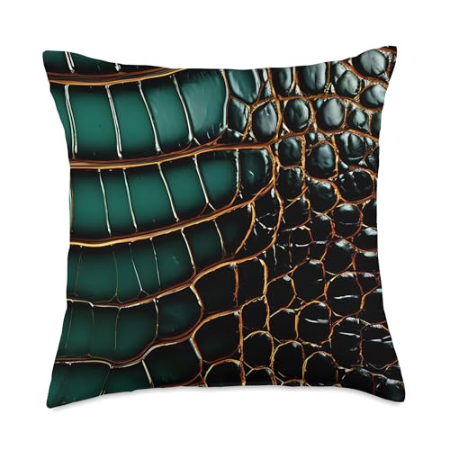 Cool Design Animal Alligator Crocodile Skin Print Pattern Throw Pillow