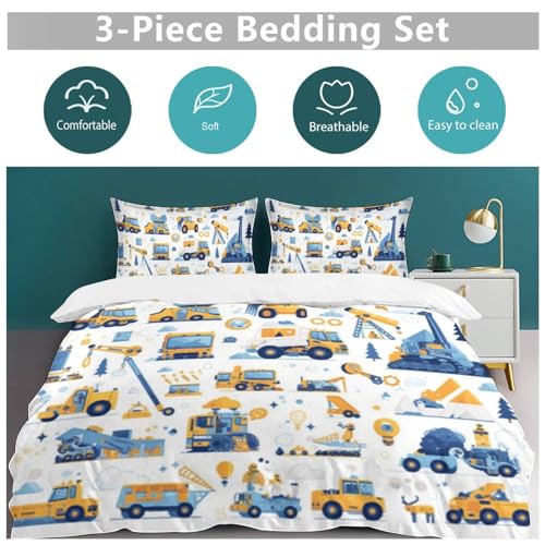Ropa de cama de 135 x 200 cm Traktorss para abrigar a los niños con estilo 6