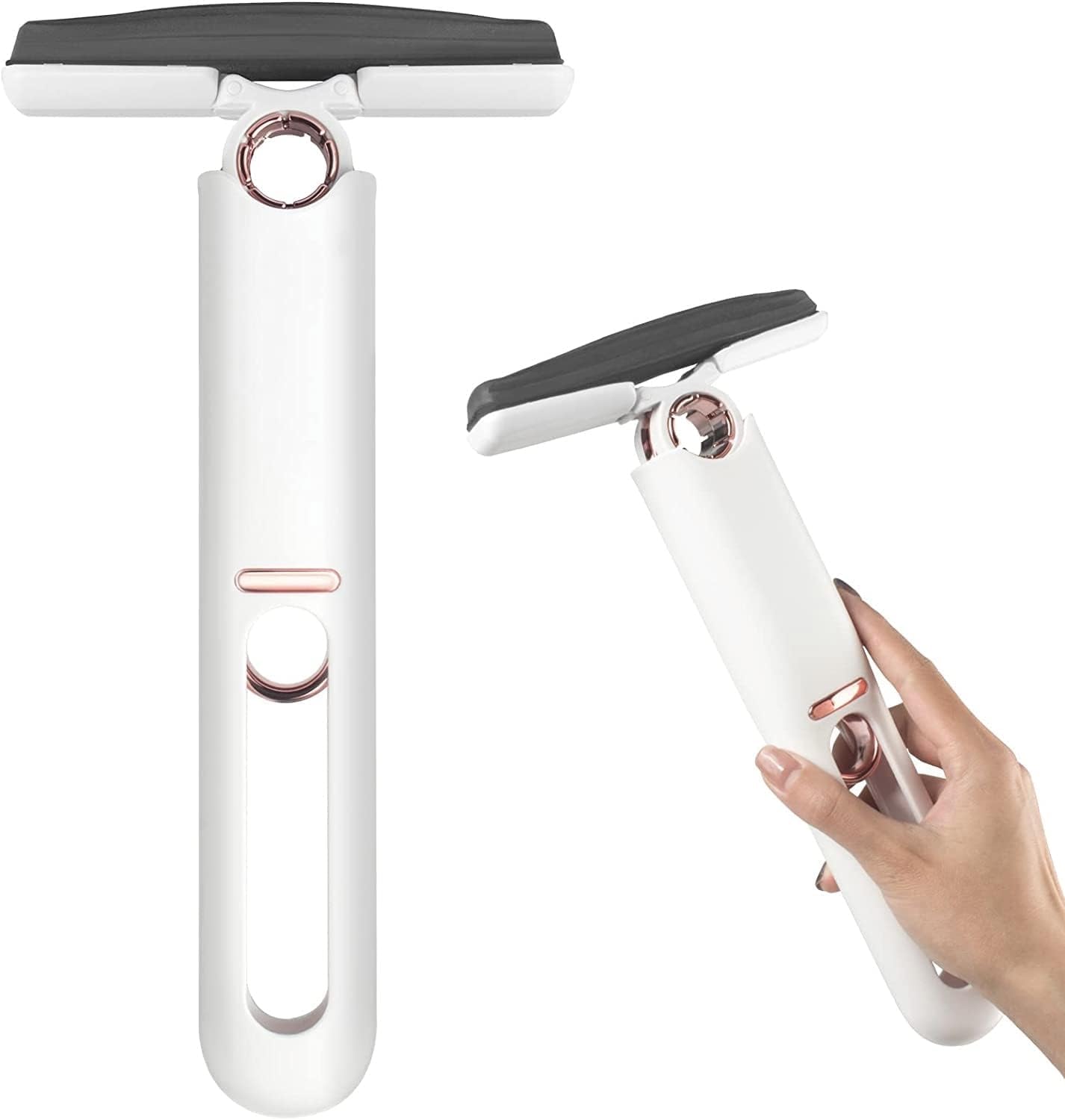 Generic Portable Mini Mop, Self-Squeeze, Lazy Hand, Wet & Dry Use, Cotton Head, White, Floor, MOP