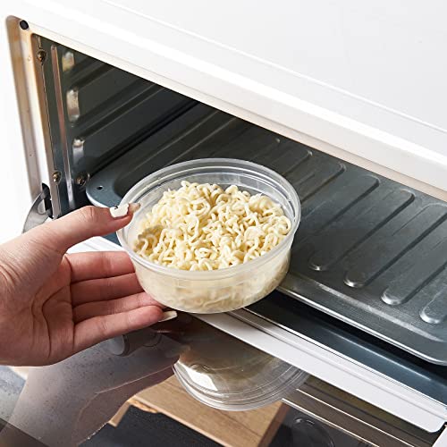 Image of [240Set-8oz] Plastic Deli Food Storage Containers With Lids Disposable Clear Small Togo Jars Bowls For Soup, Meal Prep, Slime | BPA Free | Stackable | Leakproof | Microwave | Dishwasher | Freezer Safe