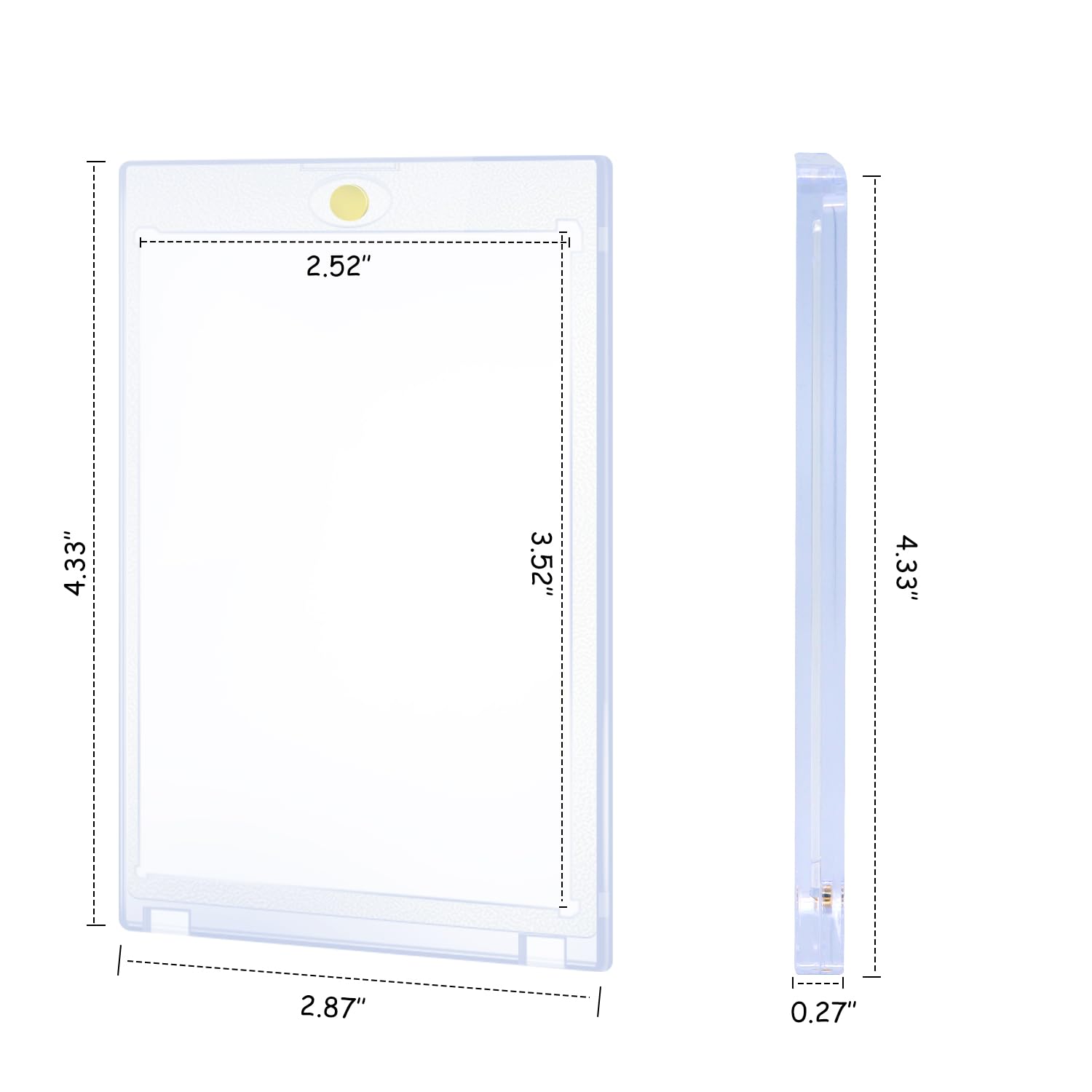 35ct Magnetic Card Holder 35pt Card Sleeves Hard Plastic, Magnetic Card Case for Trading Card, Baseball Card, Game Cards, JEYUEHZH