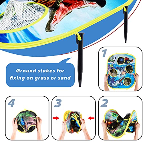Tacobear Jeu de Lancer Pliable Double Face Sac Haricots Jeu pour Enfants Âges 3 4 5 6 7 8 Ans Jeu de Fléchettes, Tic Tac… - Image 6