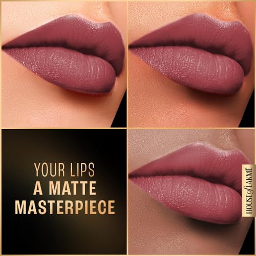 Image of Lakme Forever Matte Liquid Lip Colour, Long-Lasting Liquid Lipstick, Lightweight & Transferproof, Smudgeproof - Mauve Petal 5.6ml (Pack of 2)