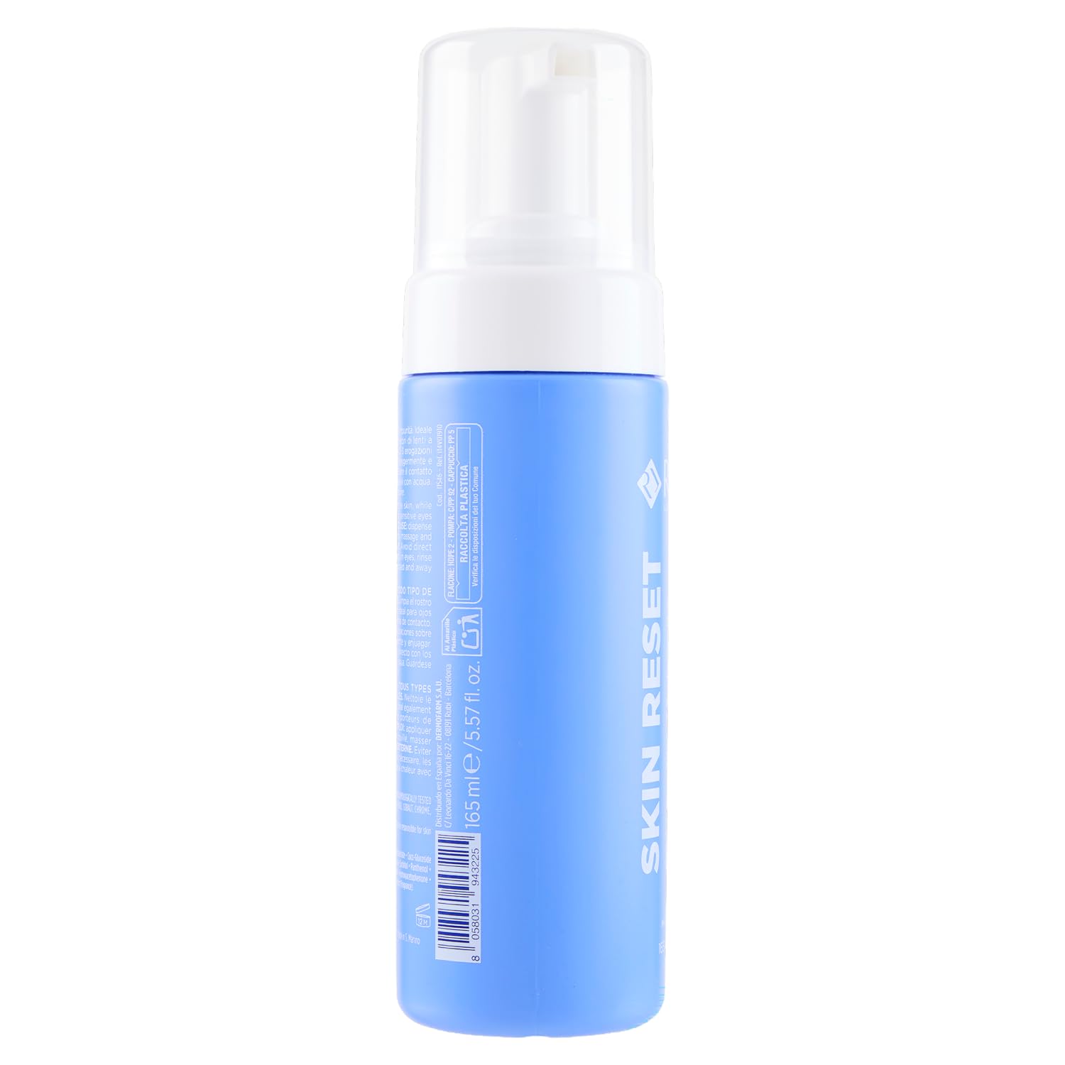 Rilastil Skin Reset Mousse Detergente, Detersione Delicata Viso e Occhi, con Pantenolo e Dipotassio Glicirrizato, 165 ml