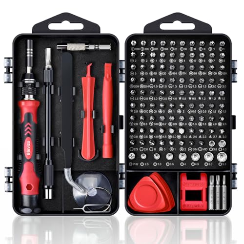 Feinmechaniker Schraubendreher Set Mini Werkzeug: Bluvizo 124 in 1 Handy Reparatur Schraubendreher Mit 103 Bits für PC Computer...