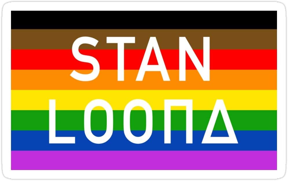 3 PCs Stickers Stan loona Pride Flag, loona Sticker for Laptop, Phone, Cars, Vinyl Funny Stickers Decal for Laptops, Guitar, Fridge