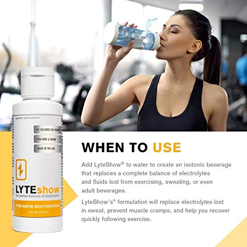 Lyteshow Electrolyte Drops For Water Sugar-Free For Hydration And Immune Support - 50 Single Servings - Keto Friendly - Zinc And Magnesium For Rapid Rehydration, Workout, Muscle Recovery And Energy #TOP2