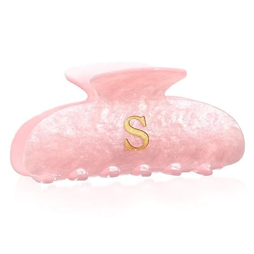 Mollettone Capelli con Lettere Eleganti Acrilico Rosa e Bianco Pinza per Capelli Donna Regali Personalizzati Compleanno per Donna Amica Moglie