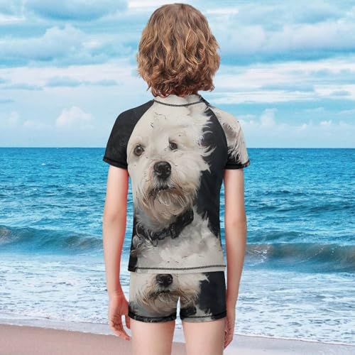 West Highland TerrierChildren's Casual Swimsuit Set - Simple and Versatile9-11Y（140cm）2