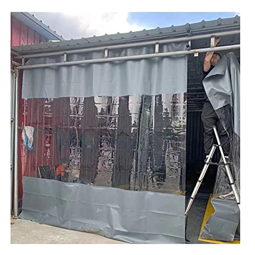 Bâche imperméable extérieure PVC transparent 2,6x2,6m gris
